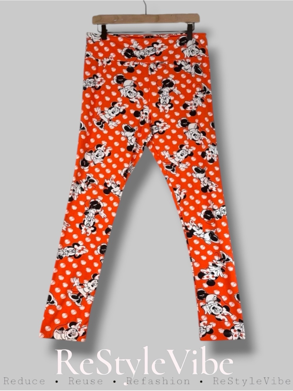 LULAROE Women’s Size Tall & Curvy T&C Leggings Minnie Mouse Disney Polka Dot